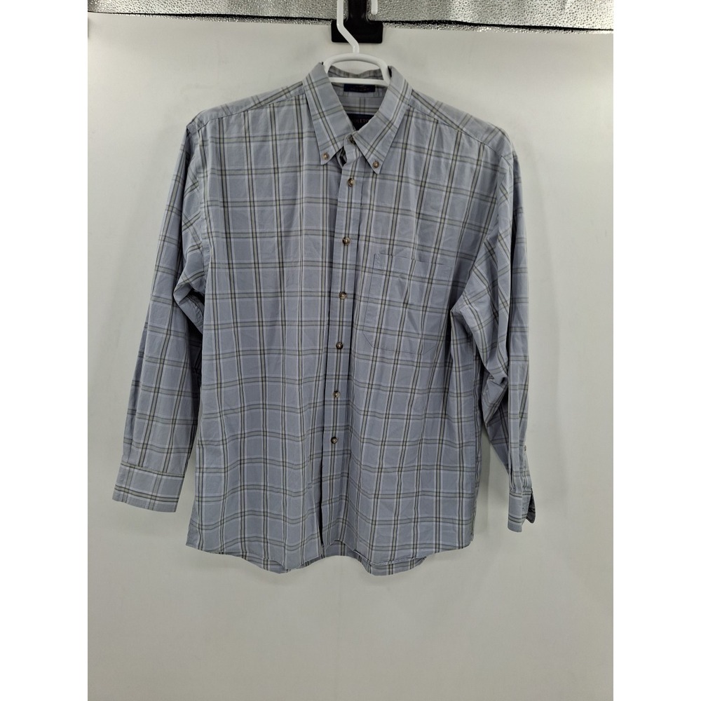 Vintage‎ Pendleton Men's Blue Plaid Button-Down Large Shirt.
